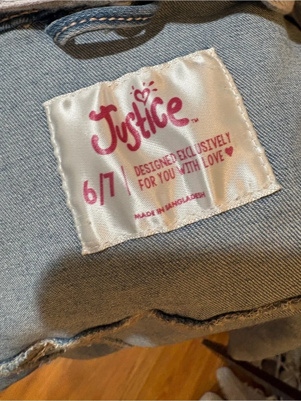 🍬Justice Denim Jacket with Hood
